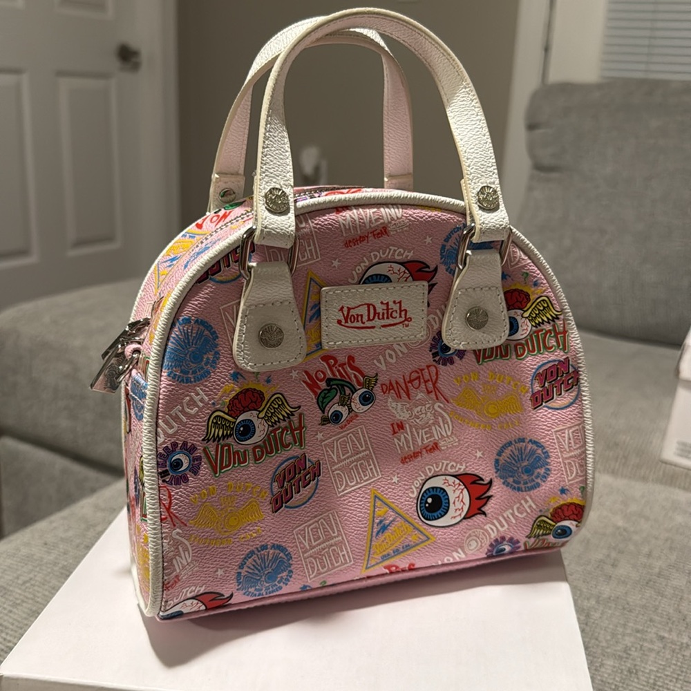 Von Dutch Pink Jax Bowling Bag